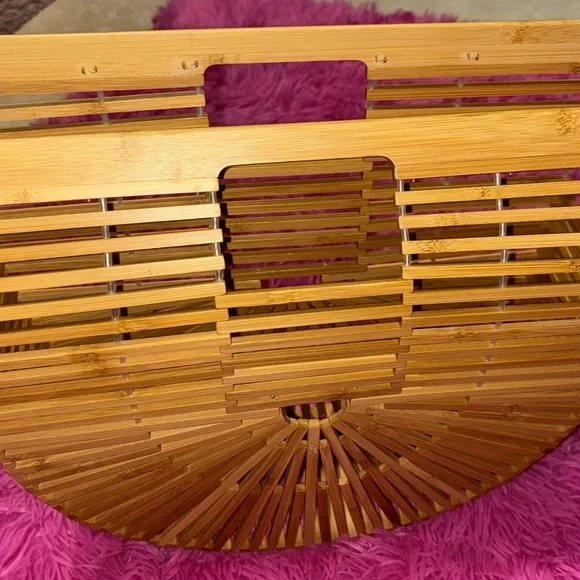 Bamboo Handmade Boho Large Tote Bag - Picture 3 of 7